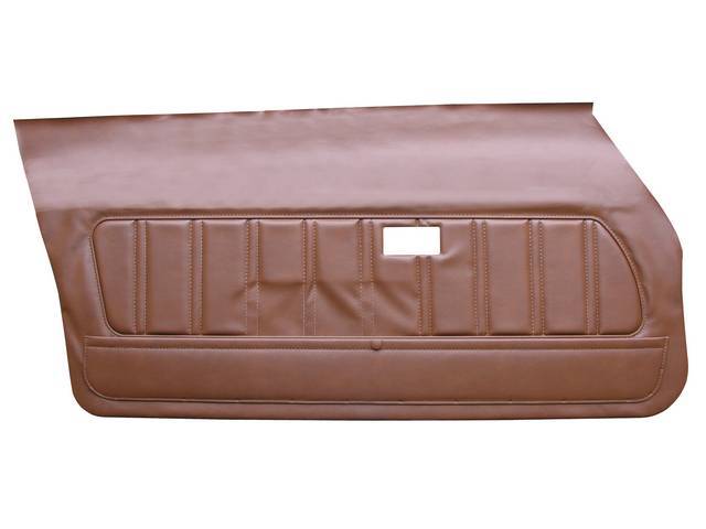 Premium Inside Door Panel Set, Deluxe, Saddle, Madrid Grain Vinyl, Pre-assembled