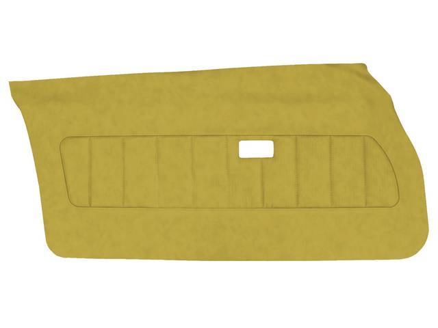 PANEL SET, Premium, Inside Door, Dlx, Buckskin, Sierra Grain Vinyl W/ Plisse Inserts, Pre-assembled, ** Must Re-Use original trim and medallions **