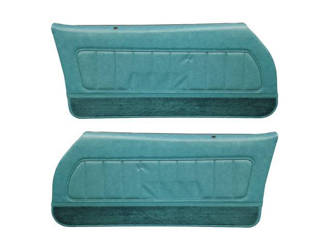 PANEL SET, Premium, Inside Door, Dlx, Light Blue, Sierra Grain Vinyl W/ Rattan Insert, Pre-assembled, ** Must Re-Use original trim and medallions **