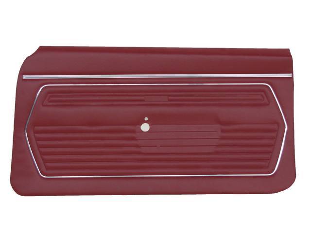 Premium Quality Red Standard Pre-Assembled Inside Door Panel Set for (1969)