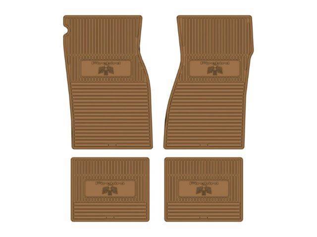 Custom Vintage Logo Floor Mat Set, features the *Firebird* with Bird logo, Gold, 4-pc set