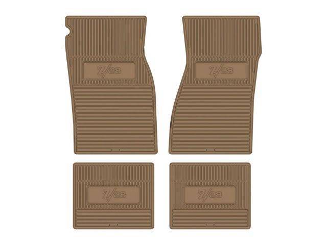 Custom Vintage Logo Floor Mat Set, features the *Z/28* logo, Tan, 4-pc set