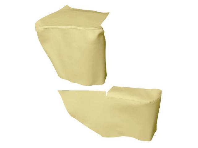 ARM REST COVER SET, PREMIUM, Inside Quarter, Dlx, Pearl Yellow, Madrid Grain Vinyl** For 1969 Yellow, see C-QTARWP-YY **