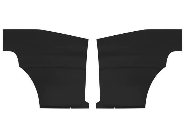 Premium Un-Assembled Deluxe Inside Quarter Panel Set, Black