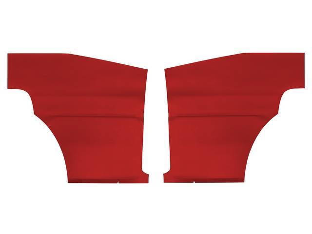 Premium Un-Assembled Deluxe Inside Quarter Panel Set, Red