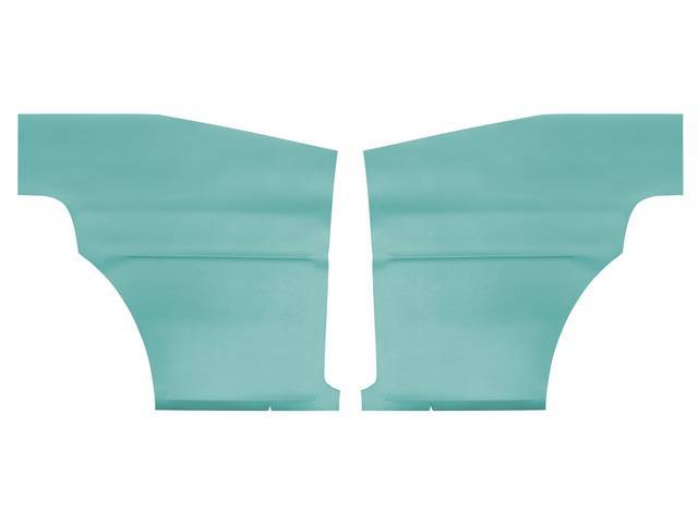 Premium Un-Assembled Deluxe Inside Quarter Panel Set, Light Metallic Turquoise