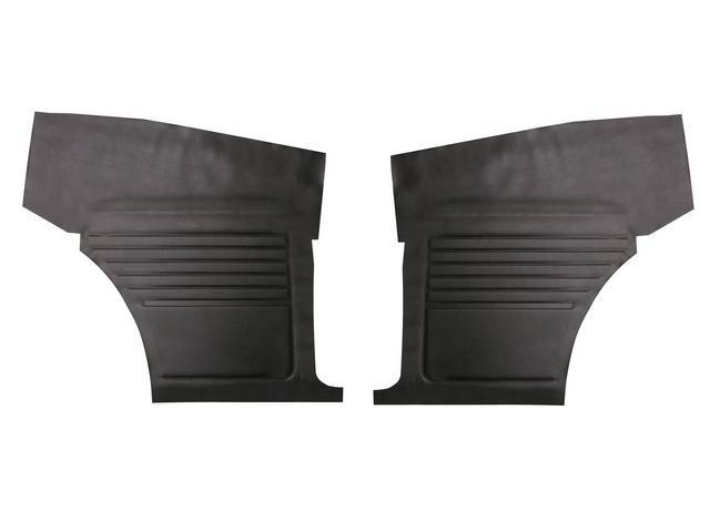 Premium Inside Quarter Panel Set, Std, Black, Madrid Grain Vinyl, Un-Assembled