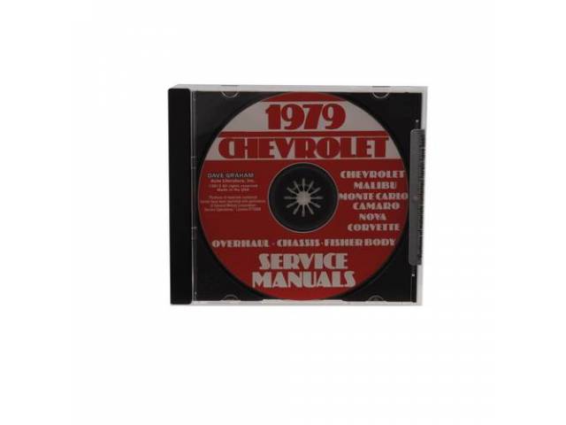 Shop Manual on CD, 1979 Chevrolet Incl 1979 Chevrolet chassis, overhaul and Fisher body manuals