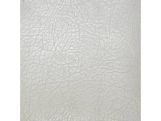 UPHOLSTERY SET, Premium, Front Buckets, Dlx, White, Sierra Grain Vinyl (Wallaby Collars) W/ Plisse Vinyl Inserts, Pair
