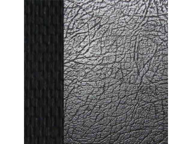 Black Premium Front Bucket Upholstery Set, Dlx Vinyl, Pair, Concours Legendary Auto Interior reproduction