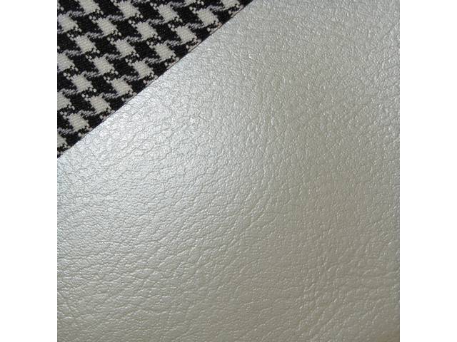 Restoration Quality Ivory Deluxe Houndstooth Front Sport Custom Bucket and Rear Bench Upholstery Set, Converts Standard to Deluxe Upholstery