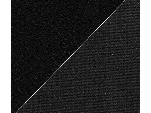 UPHOLSTERY SET, Premium, Rear Seat, Dlx, Black, Madrid Grain Vinyl W/ Knit Vinyl Inserts