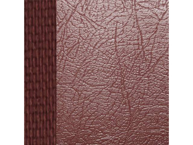 UPHOLSTERY SET, Premium, Rear Seat, Dlx, Carmine, Sierra Grain Vinyl W/ Rattan Vinyl Inserts
