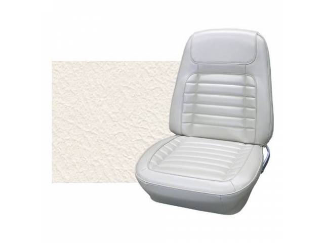 Premium Quality White Deluxe Fixed Rear Bench Seat Upholstery Set, Reproduction for (1968)