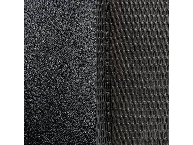 Premium Quality Rear Seat Upholstery Set, Deluxe Comfortweave, Black, reproduction