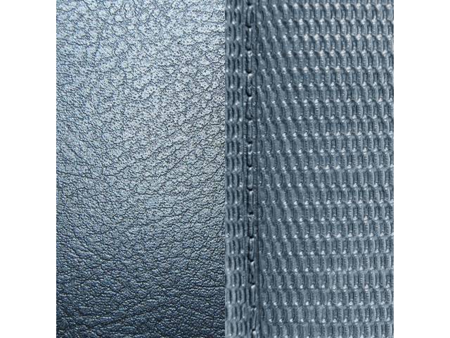 Premium Quality Metallic Blue Deluxe Comfortweave Fixed Rear Bench Seat Upholstery Set, Reproduction for (1969)