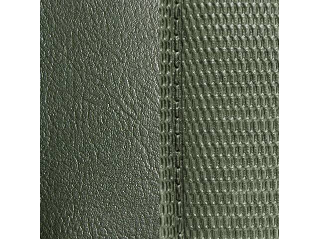 Premium Quality Dark Metallic Green Deluxe Comfortweave Fixed Rear Bench Seat Upholstery Set, Reproduction for (1969)
