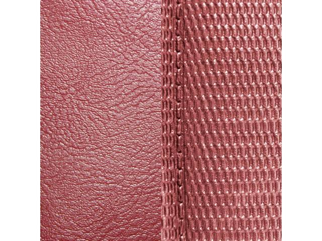 Premium Quality Red Deluxe Comfortweave Fixed Rear Bench Seat Upholstery Set, reproduction