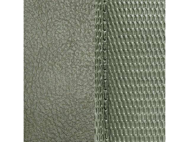 Premium Quality Light Metallic Green Deluxe Comfortweave Fixed Rear Bench Seat Upholstery Set, reproduction