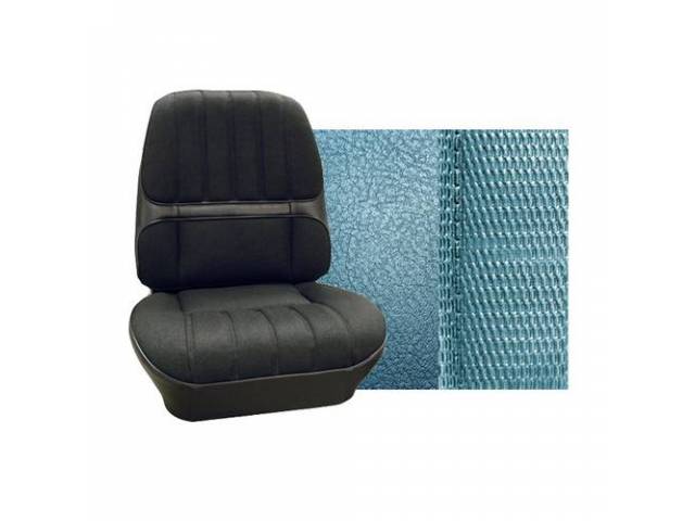 UPHOLSTERY SET, Premium, Rear Seat, Dlx, Bright Blue, Madrid Grain Vinyl W/ Comfortweave Inserts