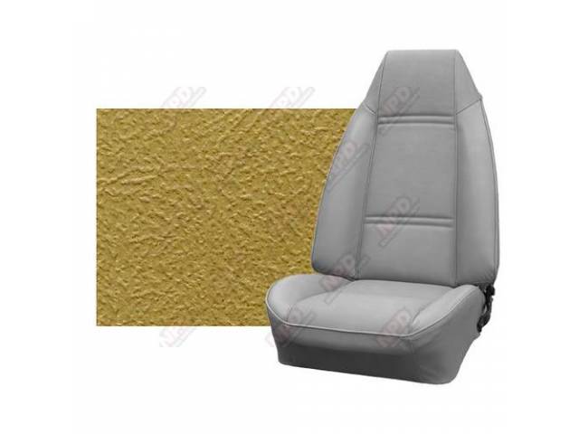 UPHOLSTERY SET, Premium, Rear Seat, Dlx, Saddle, Haircell Grain Vinyl W/ Knit Vinyl Inserts