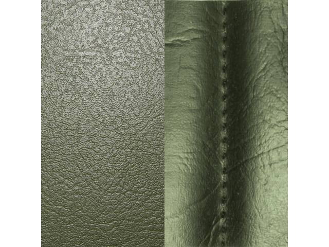 UPHOLSTERY SET, Premium, Front Buckets, Std, Jade Green, Madrid Grain Vinyl W/ Elk Grain Vinyl Inserts