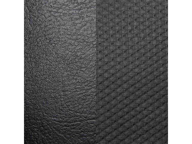 UPHOLSTERY SET, Premium, Rear Seat, Std, Black, Madrid Grain Vinyl W/ Diamond Waffle Grain Vinyl Inserts