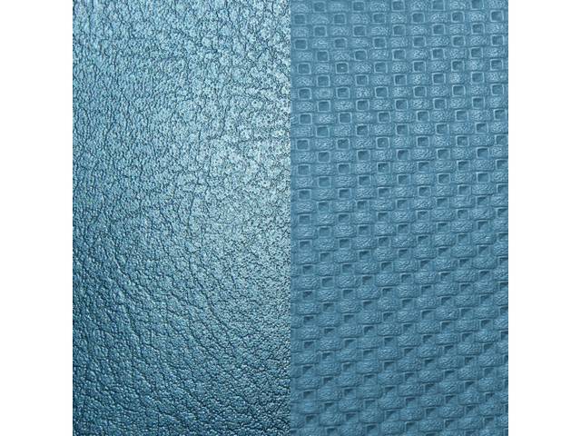 UPHOLSTERY SET, Premium, Rear Seat, Std, Bright Blue, Madrid Grain Vinyl W/ Diamond Waffle Grain Vinyl Inserts