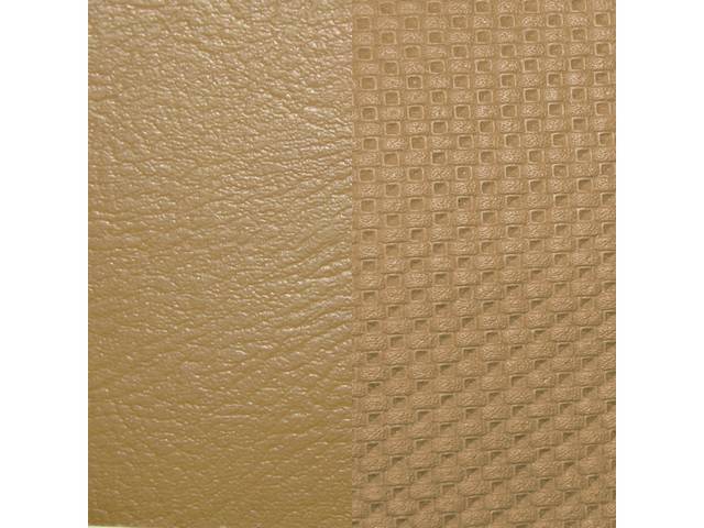 UPHOLSTERY SET, Premium, Rear Seat, Std, Saddle, Madrid Grain Vinyl W/ Diamond Waffle Grain Vinyl Inserts
