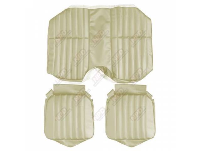UPHOLSTERY SET, Premium, Rear Seat, Std, Sandalwood, Madrid Grain Vinyl W/ Elk Grain Vinyl Inserts