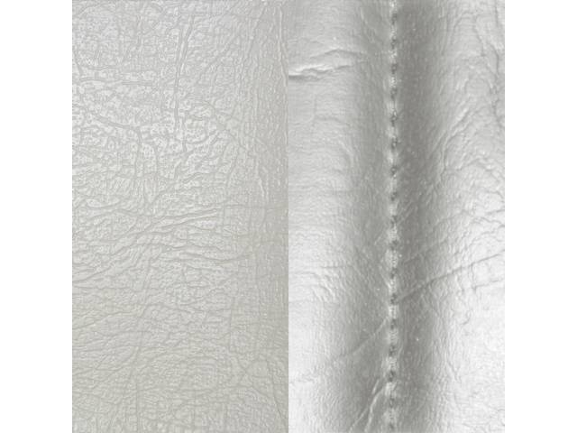 UPHOLSTERY SET, Premium, Rear Seat, Std, White, Sierra Grain Vinyl W/ Oxen Grain Vinyl Inserts