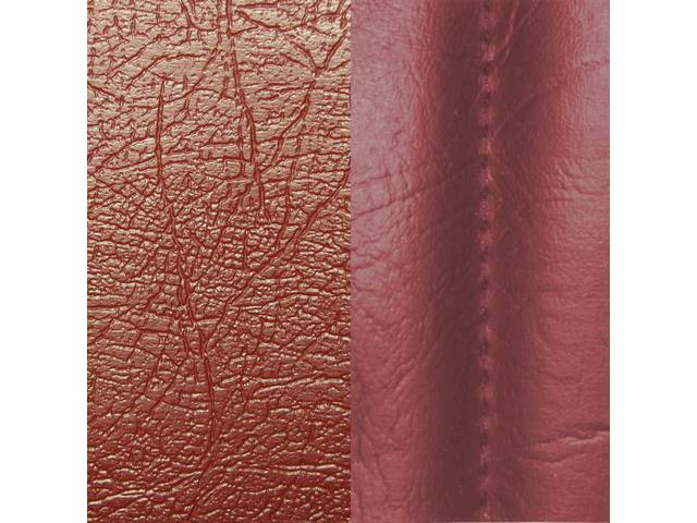 UPHOLSTERY SET, Premium, Rear Seat, Std, Carmine, Sierra Grain Vinyl W/ Oxen Grain Vinyl Inserts