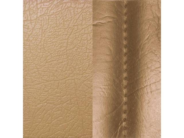 UPHOLSTERY SET, Premium, Rear Seat, Std, Camel Tan, Sierra Grain Vinyl W/ Oxen Grain Vinyl Inserts