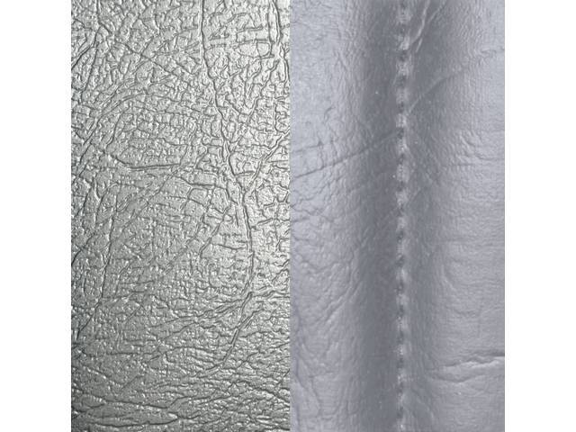 UPHOLSTERY SET, Premium, Rear Seat, Std, Silver, Sierra Grain Vinyl W/ Oxen Grain Vinyl Inserts