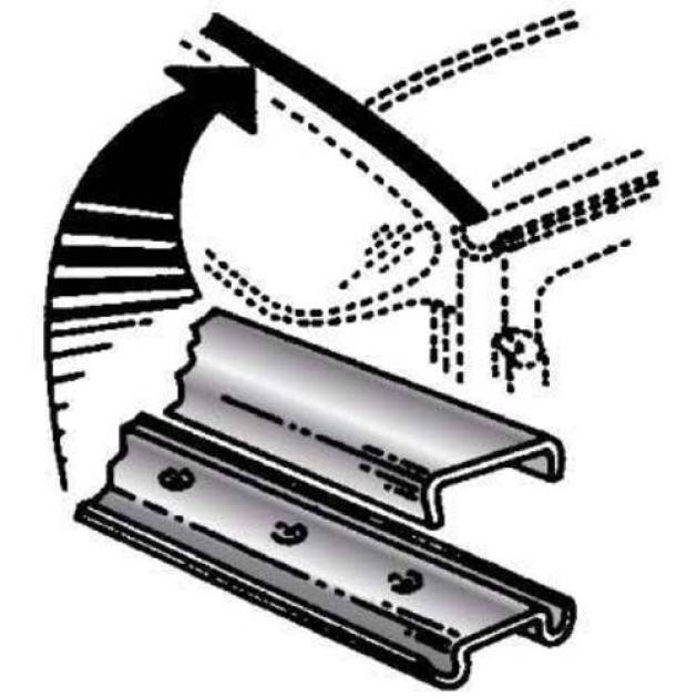 Steel Top Molding 2 Piece 6' A-47301-S