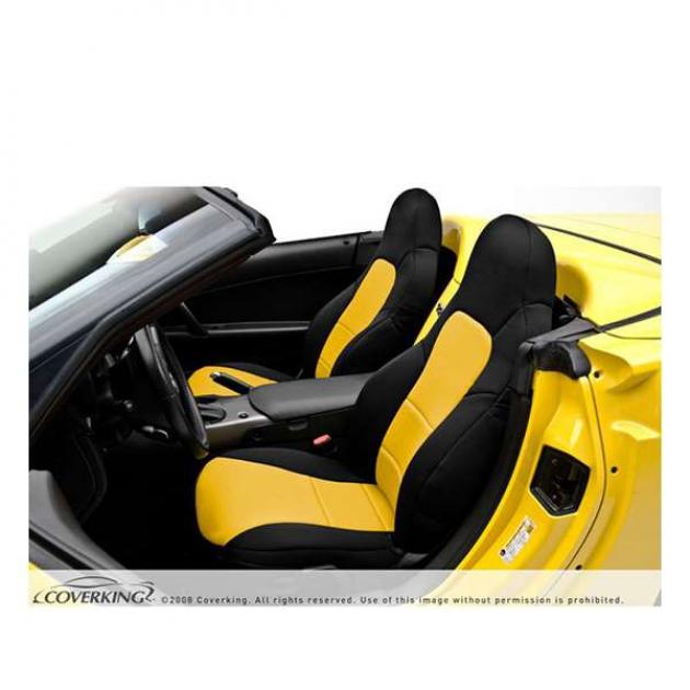 Corvette Coverking Neosupreme Seat Covers, Base Seat Without Diagonal Stitching Across Its Seat Bottom, 1994-1996