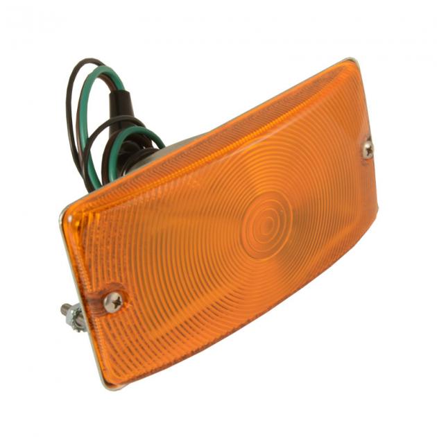 Dennis Carpenter Parklight Assembly - Amber Lens - RH or LH - 1969-77 Ford Bronco D2BZ-13200-A