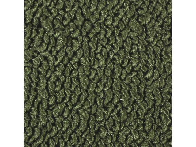 CARPET, MASS BACKED RAYLON WEAVE, MEDIUM DARK IVY, LATE STYLE