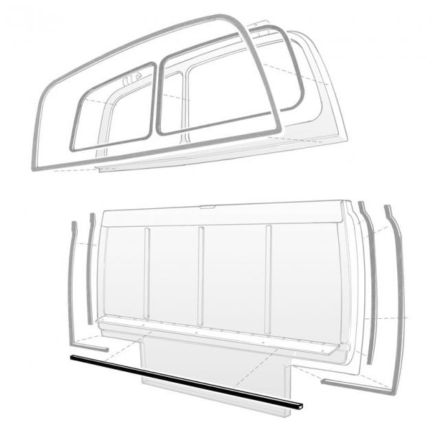 Dennis Carpenter Center Lower Tailgate Seal - Station Wagon - 1949-51 Ford Car 8A-7943016
