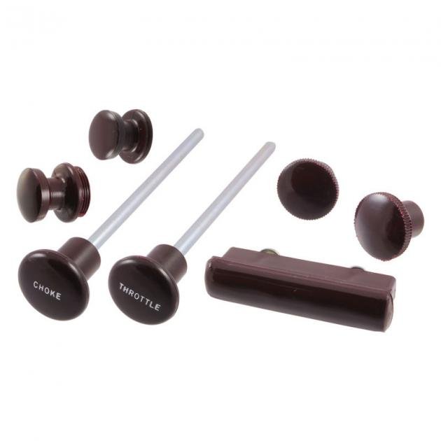 Dennis Carpenter Dash Knob Set - Maroon - Standard - 1935 Ford Car 48-9270-A