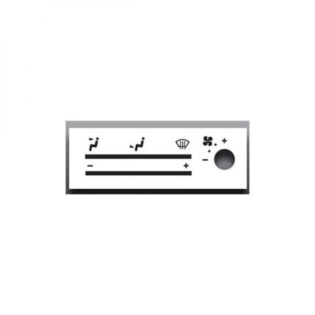 Chevrolet Blazer, White Face Heater Control Overlay,Non-Tach,HVAC,1992..1994
