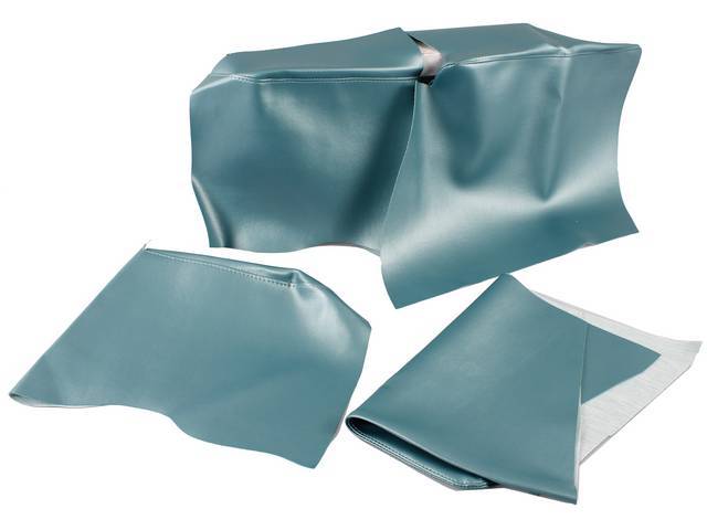 ARM REST COVER SET, PREMIUM, Inside Quarter, Dlx, Dark Metallic Turquoise, Madrid Grain Vinyl