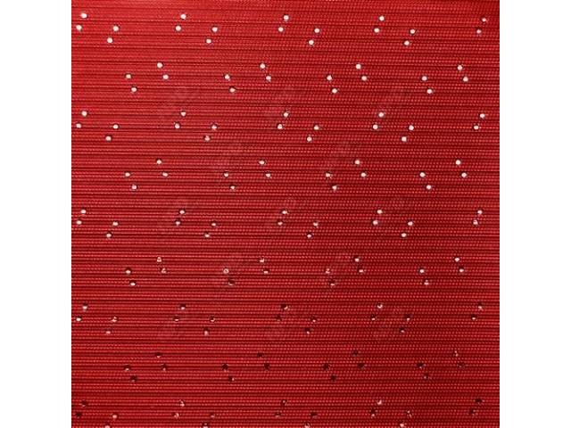 HEADLINER, Premium, Red, Lail "OEM" Material, 5 bow, does not incl material for sunvisors or quarter pillars, Legendary, repro