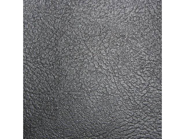 Premium Front Bench Seat Upholstery, 50-50 split, Buick-style, Black madrid grain vinyl