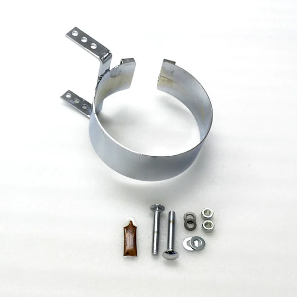 Chrome 7 Inch Aero Clamp For Peterbilt 386, 388 & 389