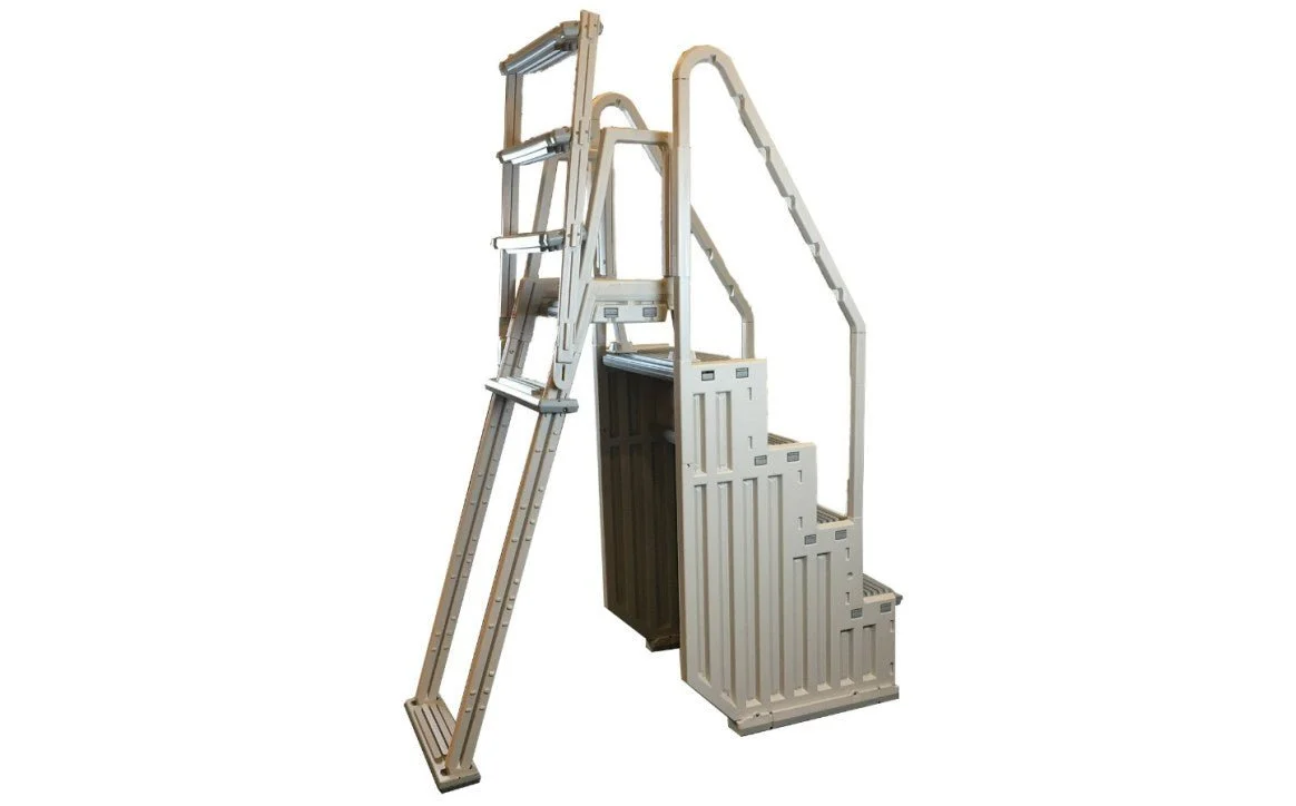 Confer Plastics 8000X Ground-to-Step Entry Above Ground Pool Ladder For Use with Step-1X