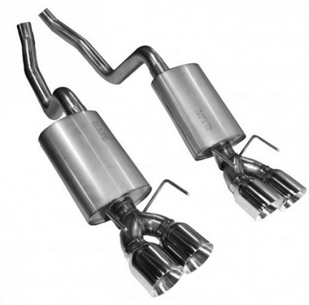 Kooks Headers 21606300, Exhaust System Kit, Exhaust System Kit Axle Back System, Stainless Steel, With Mufflers, 2-1/2 Inch Pipe Diameter, Single Exhaust With Dual Exit, Center Rear Exit, Dual Split 4 Inch Stainless Steel Tips