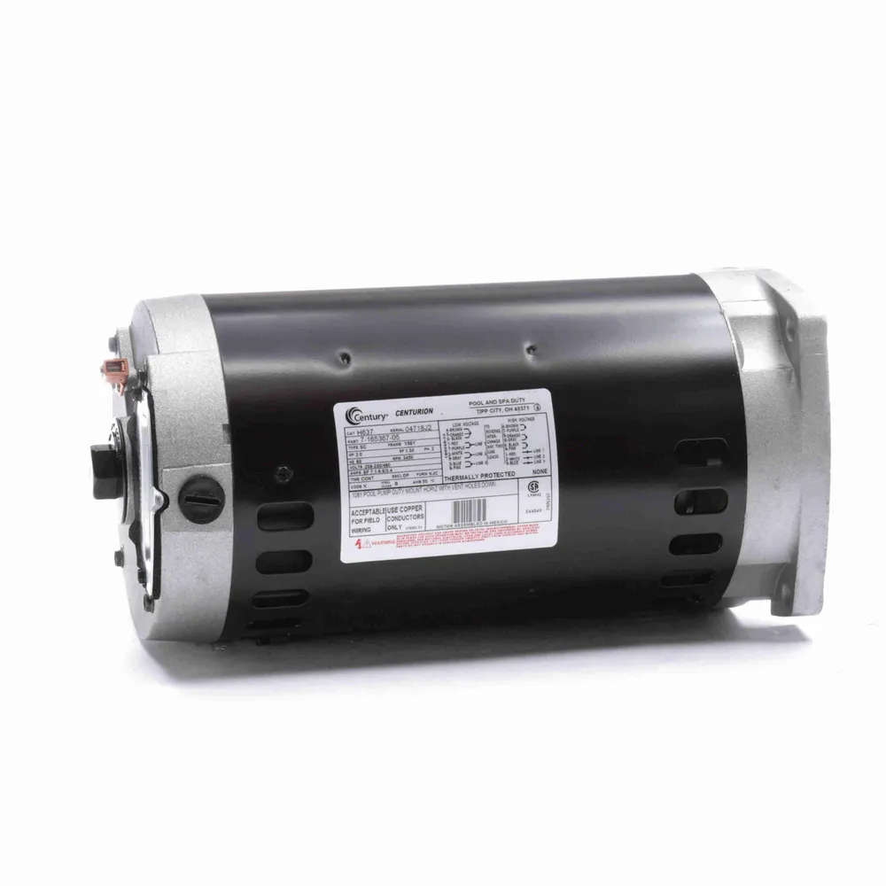 2 HP Square Flange 3-Phase Full-Rated Pool and Spa Pump Motor