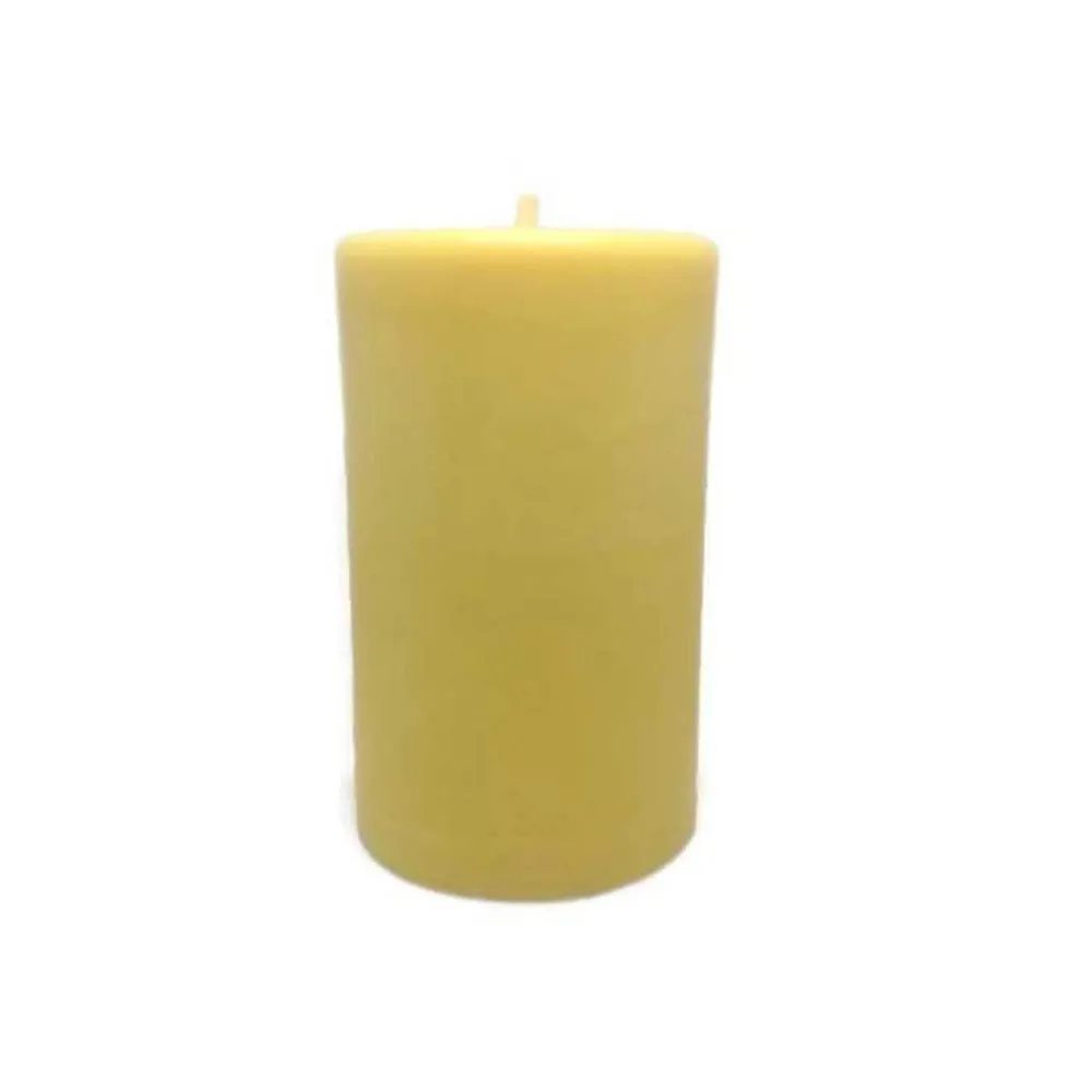 3.75″ Golden Yellow Unscented Aromatherapy Pillar Candle