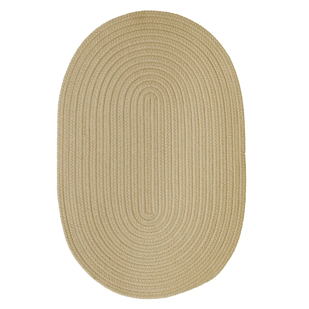 4′ x 6′ Brown Solid Hand Crafted Oval Outdoor Reversible Area Throw Rug